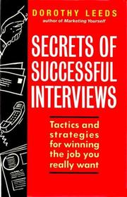 Cover of: Secrets of Successful Interviews by Dorothy Leeds, Dorothy Leeds