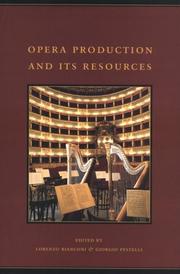 Cover of: Opera production and its resources
