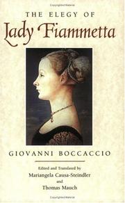 Cover of: The elegy of Lady Fiammetta by Giovanni Boccaccio