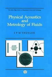 Cover of: Physical acoustics and metrology of fluids
