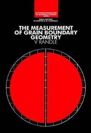 The measurement of grain boundary geometry by V. Randle