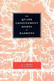 Cover of: quark confinement model of hadrons | G. V. Efimov