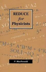 REDUCE for physicists by N. MacDonald