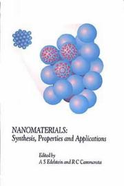 Cover of: Nanomaterials: Synthesis, Properties and Applications