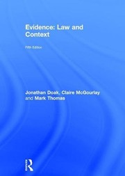 Cover of: Evidence: Law and Context
