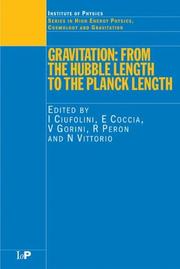 Cover of: Gravitation: From the Hubble Length to the Planck Length (Studies in High Energy Physics, Cosmology and Gravitation)