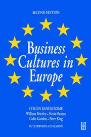 Cover of: Business cultures in Europe