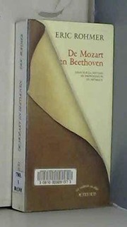 Cover of: De Mozart en Beethoven: essai sur la notion de profondeur en musique