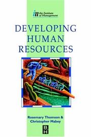 Cover of: Developing human resources