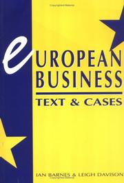 Cover of: European Business: Text and Cases