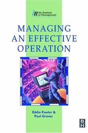 Cover of: Managing an effective operation