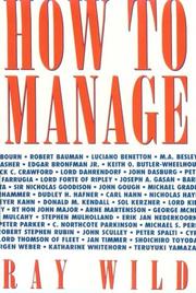 Cover of: How to manage