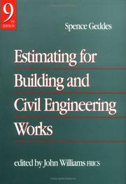 Cover of: Estimating for Building & Civil Engineering Work, Ninth Edition by John Williams
