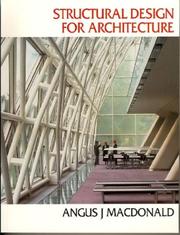 Cover of: Structural design for architecture