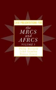 Cover of: Case Presentations for the MRCS and AFRCS, Volume 3