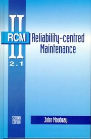 Cover of: Reliability-Centred Maintenance by John Moubray