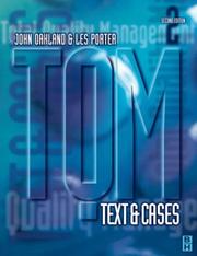 Cover of: Total quality management by John S. Oakland