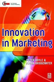 Cover of: Innovation in marketing by edited by Peter Doyle and Susan Bridgewater.