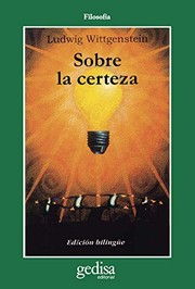 Cover of: Sobre La Certeza by Ludwig Wittgenstein