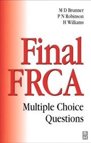 Cover of: Final FRCA by Michael D. Brunner, P. Neville Robinson, Hugh Williams