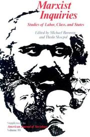 Cover of: Marxist Inquiries by 