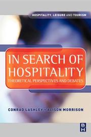 Cover of: In search of hospitality: theoretical perspectives and debates
