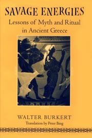 Cover of: Savage Energies: Lessons of Myth and Ritual in Ancient Greece