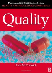 Cover of: Quality (Pharmaceutical Engineering Series) (Pharmaceutical Engineering) by Kate McCormick