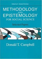 Cover of: Methodology and epistemology for social science: selected papers