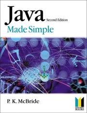 Cover of: Java Made Simple (Made Simple Programming) | P. K. McBride