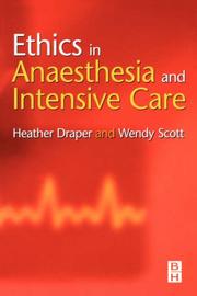 Cover of: Ethics in Anaesthesia and Intensive Care