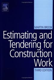 Cover of: Estimating and tendering for construction work by Martin Brook