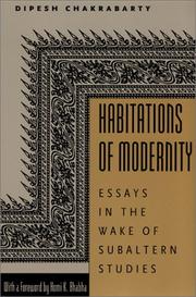 Habitations of Modernity by Dipesh Chakrabarty