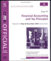 Cover of: CIMA Study System 05: Financial Accounting and Tax Principles: For May and November 2005 Exams (Cima Study Systems Managerial Level 2005 S.)