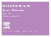 Cover of: CIMA Revision Cards: Business Mathematics (CIMA Revision Cards)