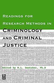 Cover of: Readings for research methods in criminology and criminal justice