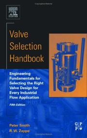 Valve selection handbook by R. W. Zappe
