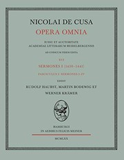 Cover of: Nicolai de Cusa Sermones I: 1430-1441.