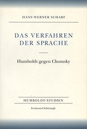 Cover of: Das Verfahren der Sprache by Hans-Werner Scharf