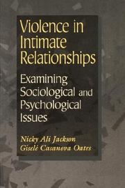 Cover of: Violence in intimate relationships | 