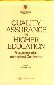 Cover of: Quality assurance in higher education: proceedings of an international conference Hong Kong, 1991