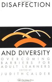 Cover of: Disaffection and diversity: overcoming barriers for adult learners