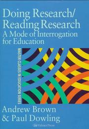 Cover of: Doing research/reading research: a mode of interrogation for education