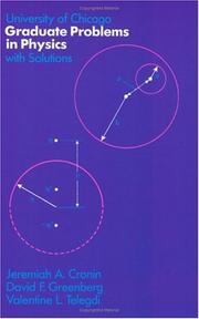 Cover of: University of Chicago Graduate Problems in Physics with Solutions