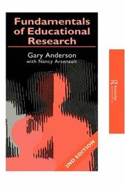 Cover of: Fundamentals of educational research by Gary J. Anderson