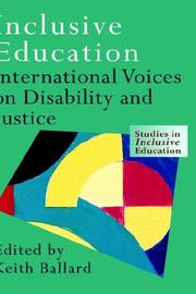 Cover of: Inclusive education by edited by Keith Ballard.