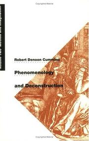 Cover of: Phenomenology and Deconstruction, Volume Two | Robert Denoon Cumming