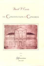 Cover of: The Constitution in Congress by David P. Currie