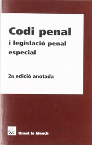 Cover of: Codi penal i legislació penal especial