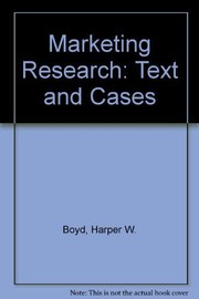 Cover of: Marketing research by Harper W. Boyd